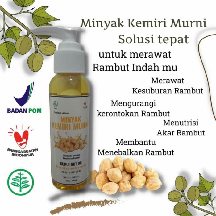 Minyak Kemiri, Rahasia Rambut Sehat dan Indah