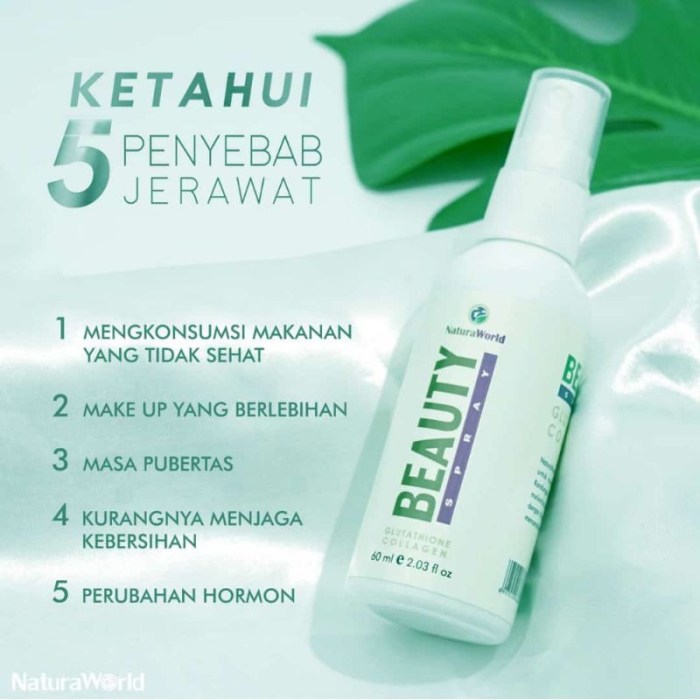 Manfaat Beauty Spray Natura, Solusi Kecantikan Serbaguna untuk Kulit Sehat dan Bercahaya