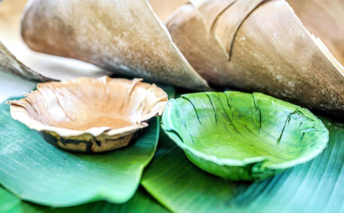 Cara Membuat Mangkok Unik dari Daun Pisang